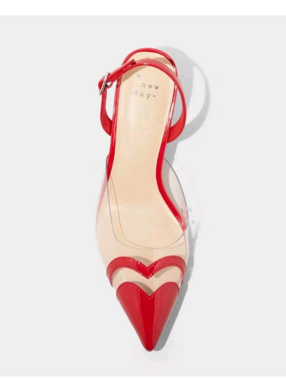 Women's Eleanor Heart Detail Heels Red A New Day Size 8.5
